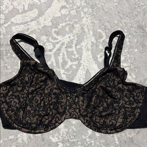 Breezies Black and Gold Lace Bra